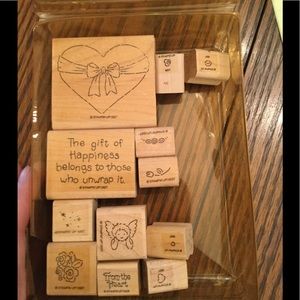 Gift of Happiness rubber stamp set